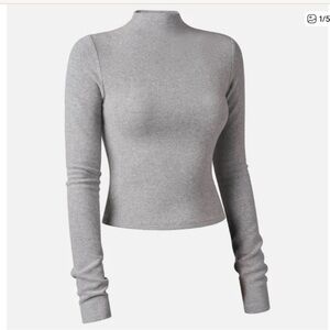 OGL ProWarm Thermal Brushed Mock Neck Crop Top